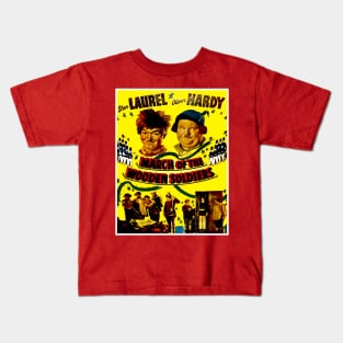 March of the wooden Soldiers Vintage Laurel and Hardy Movie Poster Kids T-Shirt